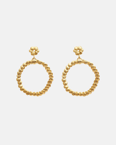 DOUBLE CIRCLE EARRINGS - GOLD